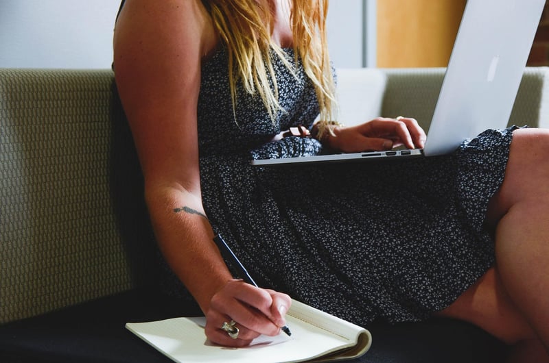 Woman Working on Laptop